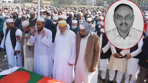 বরিশাল জেলা মুক্তিযোদ্ধা কমান্ডার শেখ কুতুব উদ্দিনকে ফুলেল শ্রদ্ধায় শেষ বিদায়